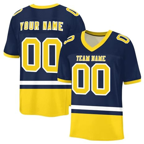 Generisch Herren Personalisiert American Football Trikot Individuelle Fußball Trikot Football Jersey Rugby T-Shirts Stitched/Printed Namen Number Sports Uniform Damen Kinder 2025 Angebote(25)