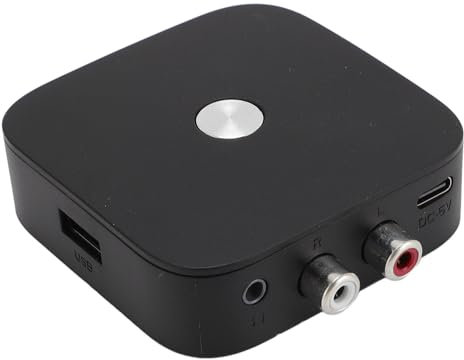 Plyisty Bluetooth 5.0-Empfänger für Heim-Stereoanlage, mit NFC, 3,5 Mm AUX/, Audio-Adapter für Heim- und Auto-Stereoanlage, mit Fernbedienung