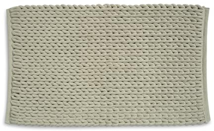 kela Badematte rutschfest 70 x 120 x 2 cm Marie, Badezimmerteppich Taupe, waschbar, recyceltes Polyester & Baumwolle, Badvorleger in Strickstruktur
