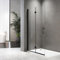 Walk in Dusche Duschwand 120x195 cm Falttür Dusche Duschtrennwand 6mm ESG-Sicherheitsglas Nano Beschichtung,Schwarz