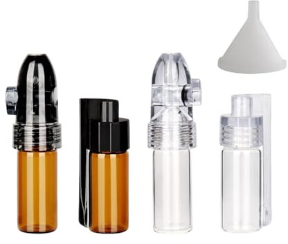 4 Piece Spice Powder Tool,Bottle Spice Powder Tool with Spoon,2 Inch Height Small Storage with Mini Funnel,Bottle Cap and Spoon Integrated Portable Storage for Outdoor Travel Kit