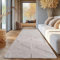 SIMPEX Boho Teppich mit Geometrischem Design, Einfarbig Creme 80x150 cm, Deko Teppich, Waschbarer Läufer mit 3D-Effekt für Wohnzimmer und Schlafzimmer