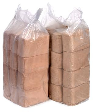 RUF BRIKETTS 100% Buche – 20 kg (2 Packungen je 10 kg) - Hartholzbriketts – Kaminbriketts & Ofenbriketts – für Kaminöfen, Kachelöfen & Holzheizungen, Brennholz Briketts, Premium Holzbriketts