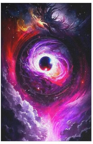 Holzpuzzles 1000 Teile Planet Starry Sky -Puzzle Für Jungen Und Mädchen, Schwierigkeitsgrad, Lernspiele, Familienspielzeug 78×53cm