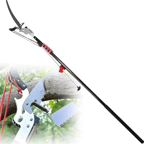 Pole Pruning Saw, 2-in-1 Extendable Pole Saw Pruner Aluminum Alloy 18ft 24ft