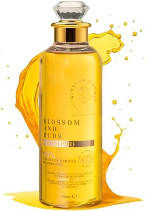 Blossom and Buds Rosemary & Batana Oil Shampoo for Hair Growth & Anti Hair Loss – Deep Cleansing Dandruff Care for Oily, Itchy Sensitive Scalp – Rice Protein Volumizing & Repair Shampoo 300ml