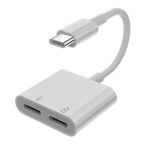 Bolwins A87 OTG Audio-Ladeadapter 2-in-1, USB-C auf Dual-Port, Musik & Laden gleichzeitig, 60W PD Schnellladen, Plug-and-Play, Splitter für Geräte mit Typ-C