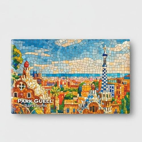 Pack de Imanes de Barcelona para Nevera | Souvenirs de España | Imanes Decorativos de Sagrada Familia, Park Güell, Casa Batlló y Casa Vicens | Regalo Original
