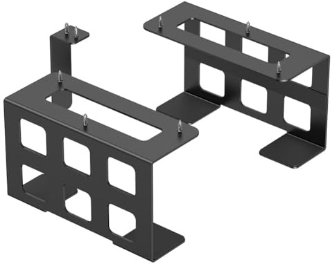 Janasiba Installation facile sous le bureau ou comme support d'étagère murale pour consoles de jeux, mini PC, ordinateurs et consoles de jeux