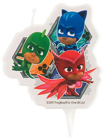 Dekora - Kuchendeko Geburtstag | PJ Masks Geburtstagskerze Kinder - 7,5 cm