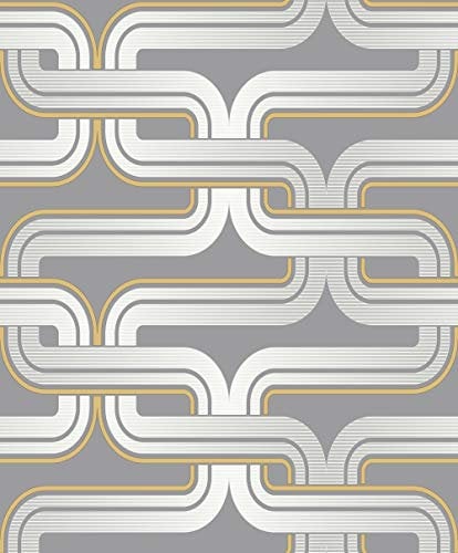 Arthouse Link Grey and Yellow Wallpaper 902405