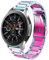 DEALELE Compatible con Samsung Galaxy Watch 46mm / Galaxy 3 45mm / Huawei Watch 4/4 Pro / 3/3 Pro / GT3 46mm / GT2 46mm, Cinturino di Ricambio in Metallo Acciaio Inossidabile 22mm, Arcobaleno