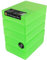 WestonBoxes A5 Plastic Craft Storage Boxes with Lids for Art Supplies, Paper and Card - 1.8 Litre Volume (Green, Pack of 5)