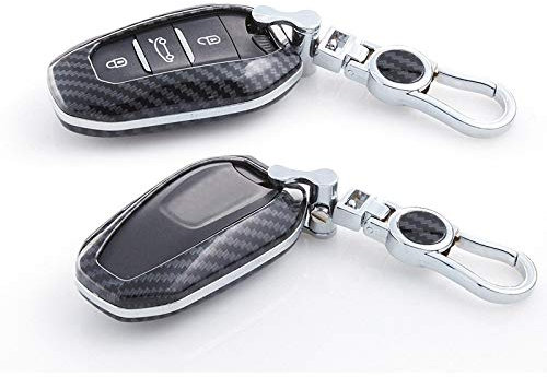for Coque de clé de Voiture,pour étui de Protection de clé de Voiture, pour Peugeot 508 3008 5008 citroën C3 C5 Aircross Grand C4 Picasso DS 4S 5 3 7 Crossback DS3 DS5 DS7 coveraddKeychain