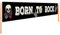TUTA Großes Born to Rock-Banner | 1950er Rock-and-Roll-Party-Dekorationen | Musikthema Baby 1. Geburtstag Partyzubehör – 2,8 x 5,1 m