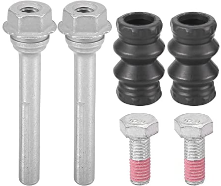 X AUTOHAUX 1 Set Car Rear Brake Caliper Slider Pin Metal Silver Tone Black
