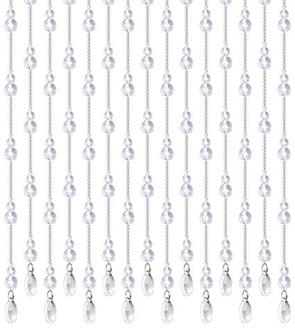 NMDCDH Tür-Perlen-Vorhänge, Wohnzimmer-Vorhang-Trennwand-Dekorationsplatte für Schrank, Balkon, anpassbarer klarer Kristallvorhang (Size : 32x49)