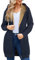 RITOSTA Felpe con Cappuccio da Donna Felpe Donna con Cappuccio Lungo Felpa Pile Donna con Zip Felpa Lunga Donna con Cerniera Donna Manica Lunga Cappotto con Tasche per Invernale（Blu Navy,L）