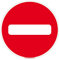 Panneau de Signalisation Alu. Panneau Interdiction. Panneau Parking, Panneau d'information Aluminium 2 mm - Diamètre 450 mm - Sens interdit -