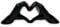 BUSDUGA 4047 Keramik Hand Herz schwarz Dekoration 30x10x7cm Skulptur