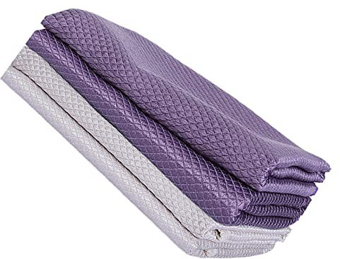 Mikrofasertücher,Mikrofaser Tücher Putzlappen Microfaser,Fishscale Reinigungstücher,Wiederverwendbare Reinigungstücher für Küche Auto Badezimmer,25 x 25 cm,4 STK