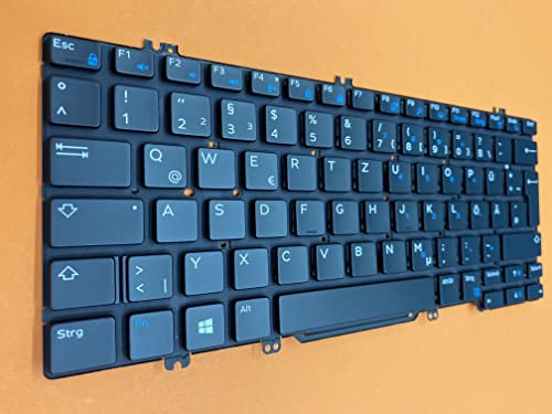 DEUTSCHE - Tastatur Keyboard mit Beleuchtung kompatibel für Dell Latitude 13 7390-6Y9TV
