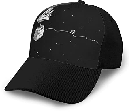 OCELIO Nette Waschbär gespleißt gebogene Krempe Baseball Cap Herren und Damen Sport Baseball Cap, Astronaut Galaxie, Einheitsgr��e