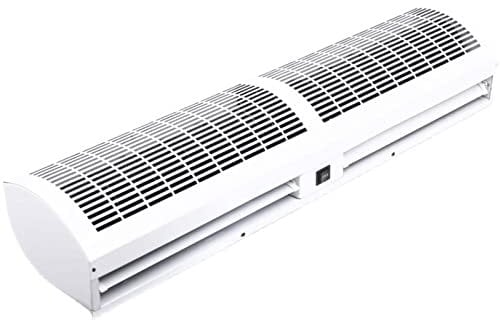 KLGB Silenziosa Barriera d'Aria, Cortina d'Aria con Telecomando Incluso, 2 velocità, Basso Consumo, Anti-zanzara, Facile da Installare, Bianco