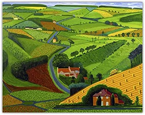 David Hockney Poster Und Drucke „Path Across Wals“, Leinwandgemälde, Wohnzimmer, Ästhetische Wandkunst, Heimdekoration, Bild 40 X 60 Cm, Ungerahmt