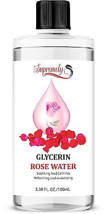 Supremely Rose Water and Glycerin Blend - Natural Hydrating Toner for Skin and Hair