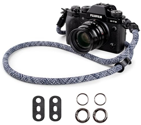 VOVMOEYA Camera Strap,Camera Neck Strap shoulder strap for Fujifilm XS20 XT5 XH2S Canon EOS R6 R7 R8 R10 R50 Sony A6400 A6700 A7C II A7IV Camera Strap Rope - Camo Black