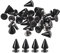 QUARKZMAN 20 Sets Punk Nieten Ziernieten Kegel Spitzen Nieten 7x10mm Metall Killernieten Schraubnieten Rostfrei Nieten für Kleidung Gürtel Taschen Schuhe Heimwerken Lederarbeiten Schwarz