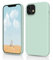 OitiYaa Silicone Case Compatible with iPhone 12/12 Pro Case 6.1 inch, Soft Ultra Slim Protective Shockproof Liquid Silicone Phone Case with Anti-Scratch Microfiber Lining,Mint Green