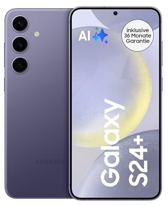Samsung Galaxy S24+ AI Smartphone, Android-Handy ohne Vertrag, 12 GB RAM, 256 GB Speicher, 50-MP-Kamera, Lange Akkulaufzeit, Cobalt Violet, 3 Jahre Herstellergarantie