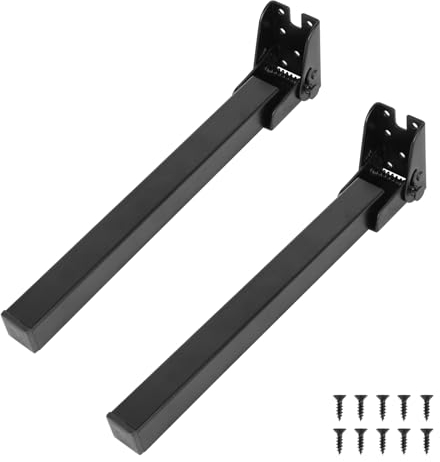 IGTOPS 2/4 Stück Tischbeine Klappbar Kurz Eckig, Unsichtbare klappbare Tischbeine, 300mm Vierkantrohr-Sofa-Beine, 90 Grad klappbar, Hardware-Möbel-Beschläge，Geeignet für Tisch, Sofa, Betthöhe (2)