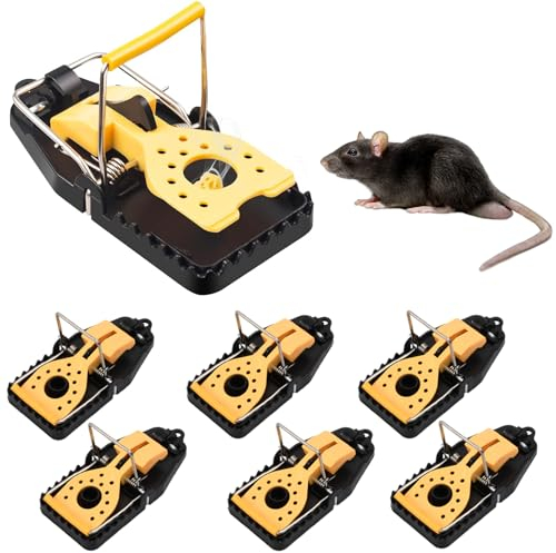 6 Stück Mausefallen Schlagfallen Stark – Mausefalle Verbesserte Faux Käse Pedal Mäusefalle Schlagfalle Hochempfindliche Sägezahn Mäusefallen Wiederverwendbare Schlagfallen