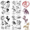 craspire 4 Stile Pferd Klare Stempel Tierwort Wiederverwendbarer Hintergrund Poststempel Retro Transparente Silikonstempel Siegel Für Journaling Kartenherstellung Dekor DIY Scrapbooking Zubehör