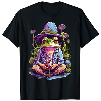 Frosch Farbenfrohe Kunst Goa Trance Hypnotisches T-Shirt