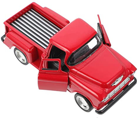 Pick-Up Truck Modell Auto Modell, Rot Pickup Car Legierung Fahrzeug Deko - Mini Modellauto für Sammler Und Wohnkultur, Kinder Jungen Mädchen Geburtstag