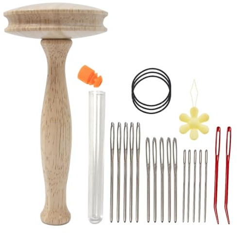 Generic Stopfpilz Holz Set | Stopfset | Stopfzubehör Kit | Stopfgarn Pilz | Holz-Stopfpilz, Stopfgarn Werkzeug Set Zum Stopfen Von Sockenlöchern Und Anderen Häkel/Strickarbeiten, RQY1OF9C5QPILP1U3P