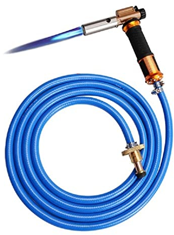 Gas Welding Electronic Ignition Liquefied Gas Burner Gun Torch Kit with 2.5M Hose for Heating Gas Burner Tool Welding Iron Gas Soldering Gun (Size : Electronic Ignition)