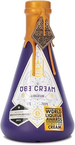 Ube Cream Liqueur - Licor de crema galardonado con el Premio de Oro | Vainilla, cremoso, con sabor a nuez y exótico | Perfecto para disfrutar solo o en cócteles y postres | 17% vol | 700 ml