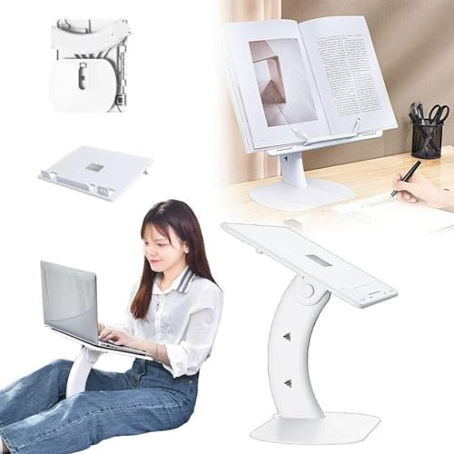 Genion Everywhere Lap Desk,Portable Foldable Notebook Table Stand Bed Tray Pad,Adjustable Laptop Table Reading Desk