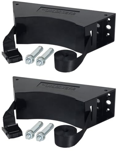 worien Support de RéServoir de Propane 2 PièCes Support de Bouteille de Gaz pour RéServoir de Propane avec Vis et ChaîNe de SéCurité SupportéE de 4 à 12 Pouces (Noir)