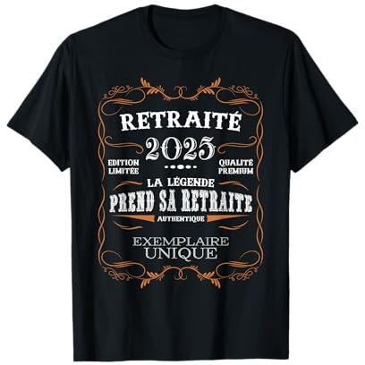 La Légende Prend Sa Retraite -Tee Shirt Humour Retraite 2025 T-Shirt