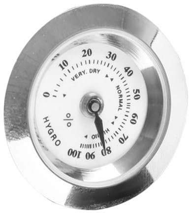 HAWILLOSCH Igrometro Meccanico Per Igrometro Analogico Rotondo Per Humidor E Scatole Violin Design Elegante E Compatto Per Misurazioni Di Umidità Precise