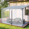 Transparente Pavillon-Seitenteile mit Reißverschluss, wasserdicht, transparent, für Außenbereich, Pergola, Terrasse, Veranda, Garten, Carport, 1,5 x 2,2 m