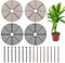 mizikuu 4 Pièces Protection Plante Chat, 30cm Grille Protection Plante Cadre de Grille de Couverture avec 16 Clous de Sol pour Plantes en Pot Grille Pot Fleur de Couverture de Jardin