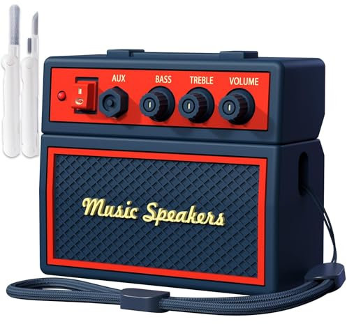 VISOOM Silikon Hülle Kompatibel mit Airpods Pro 2nd/1st Generation 2019/2022 Case Cover Cute Retro Audio Design Stoßfeste Schutzhülle Weiches TPU mit Karabiner[Kabelloses Laden],BlueRed