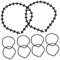 Operitacx 24st Kreuzen Kit Zur Herstellung Von Charm-armbändern Charm-armband-kit Perlenanhänger Süße Perlen Schlüsselanhänger-kit Armband-set Set Zur Herstellung Von Ohrringen Black Türkis